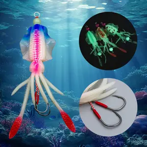 Trident Rush | Fish bait with glowing squid, designed realistically to attract fish and suitable for river and sea fishing. It is suitable for both beginners and professional anglers Artificial Fishing Lure