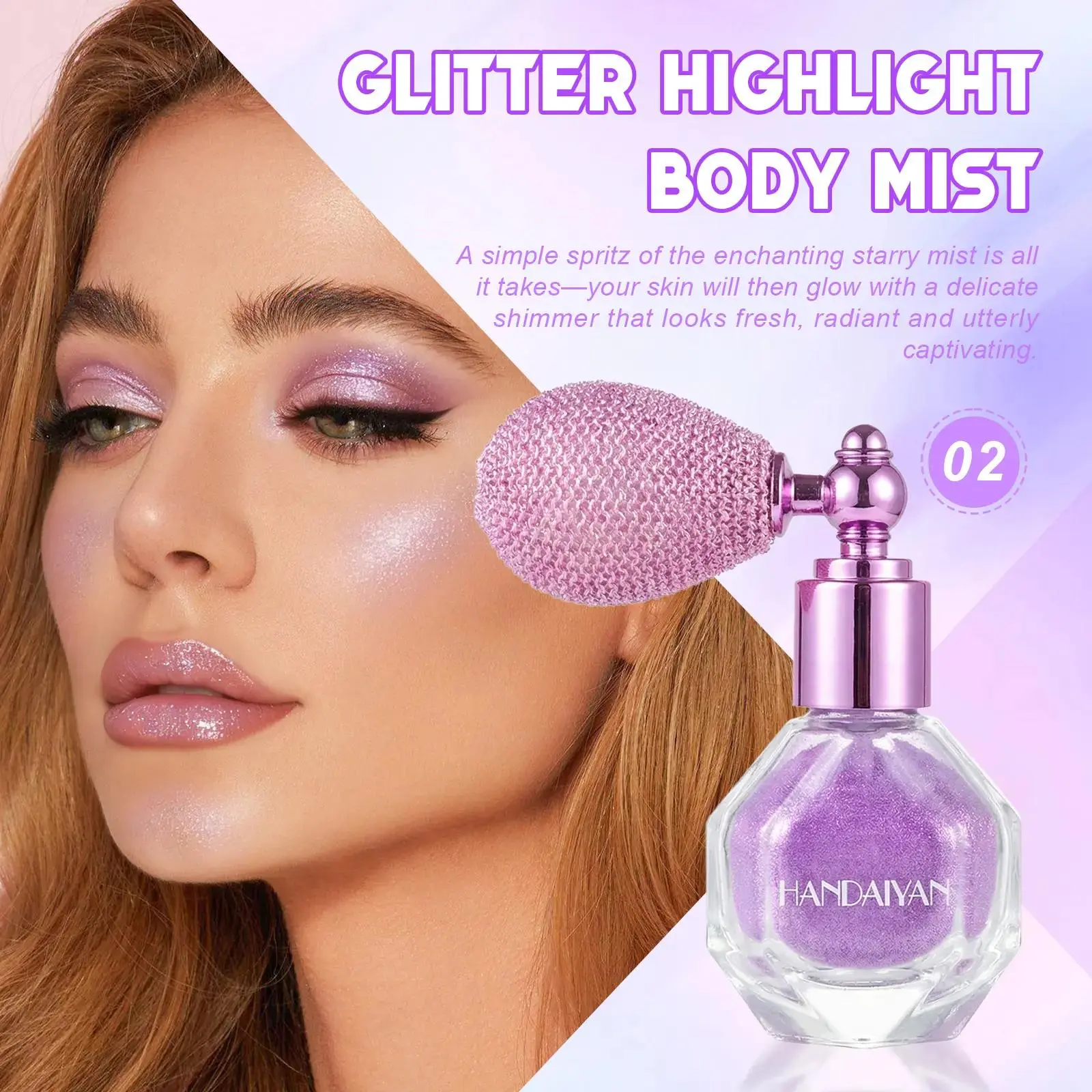 Women's Magic Shimmer Highlighter Makeup Spray - 10ml Powder-Infused Lightweight, Dazzling Shine Cosmetic for Face, Body, Hair, Lips, Long-Lasting for # golden years, Halloween Parties, Daily Wear