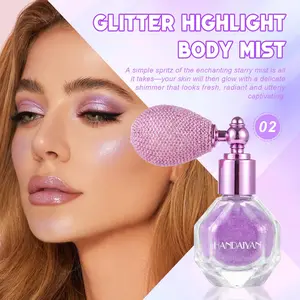 Magic Shimmer Highlighter Make Up Spray - 10ml Single Item Lightweight Spray, Dazzling Shine Cosmetic Beauty Product for Face, Body, Hair & Lips, Long-Lasting for Women's Halloween Parties & Daily Wear