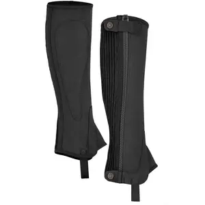 Shires Moretta Amara Black Adult Half Chaps - UltraFit Grip & Machine Washable - Multiple Sizes Large