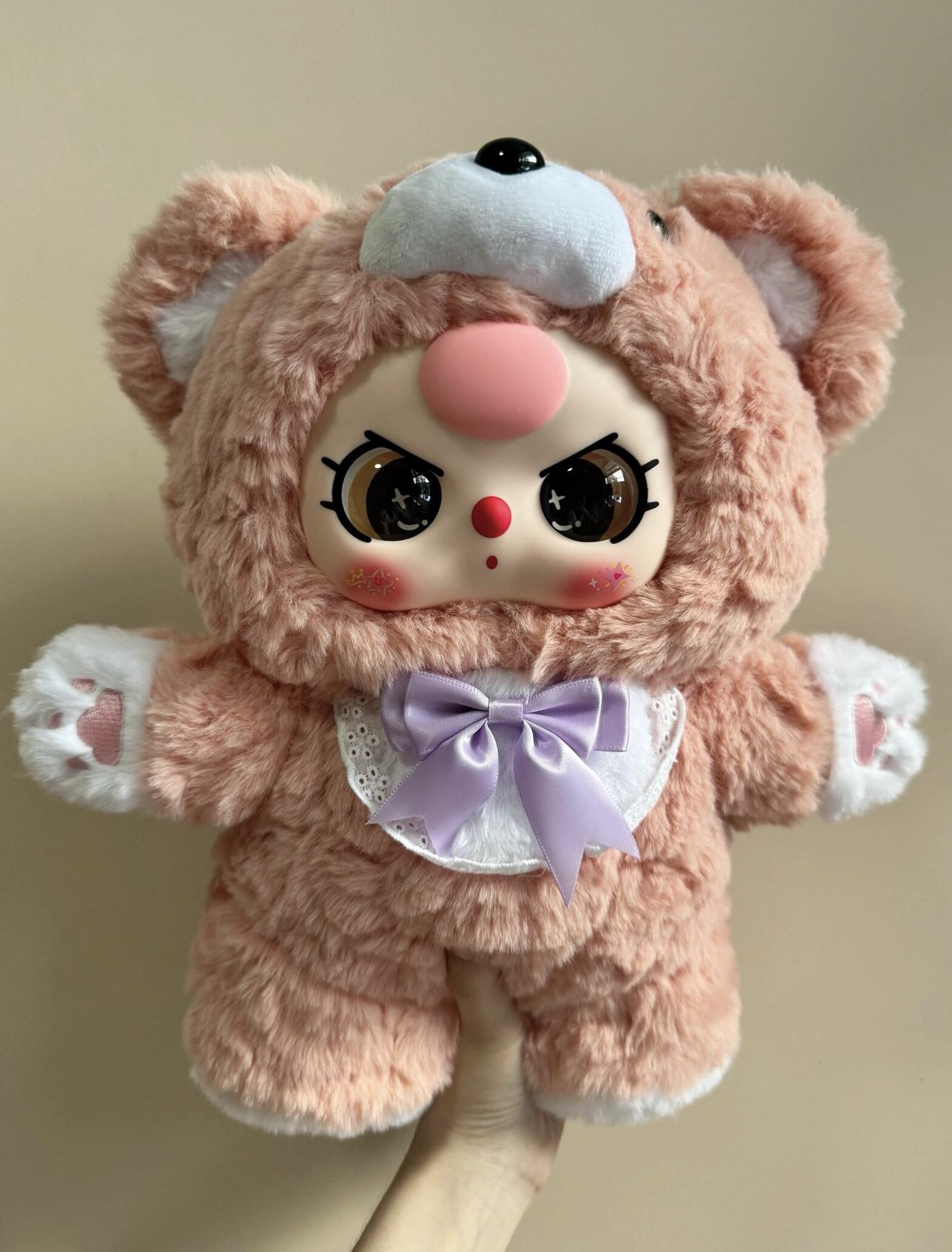 Baby Three-Sugar baby 400% V4 Plush toy doll ，Stuffed Anima，Backpack or clothing decoration，Soft Furry Collectibles，Stuffed Animal，Bunny Plush Dolls