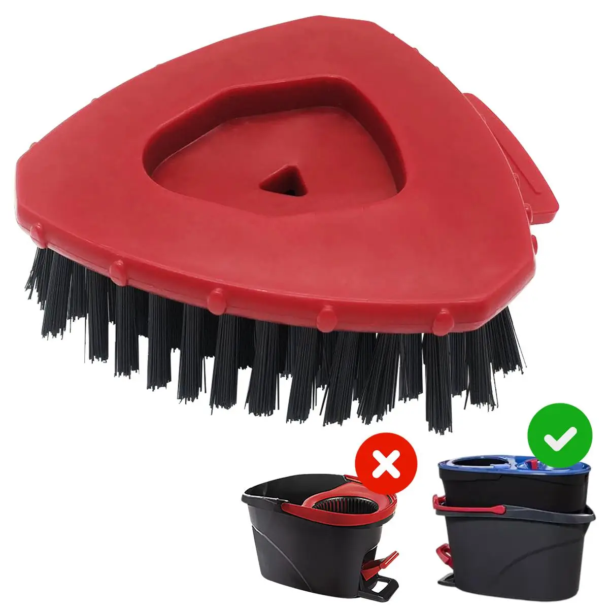 Spin Mop Replace Head, 1 Count Scrub Mop Brush Replacement Head for O-cedar/Viledo Rinse Clean Spin Mop, Cleaning Brush for Kitchen Wall Tile