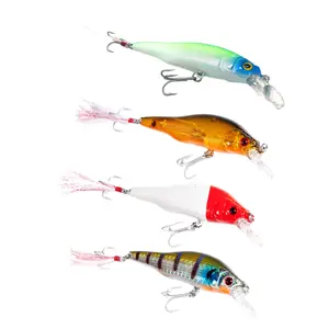 VENSE Percha Minnow Slow Sinking for Saltwater and Freshwater Assorted Colors for Fishing VMC 3X Hook #6 Fishing Lures