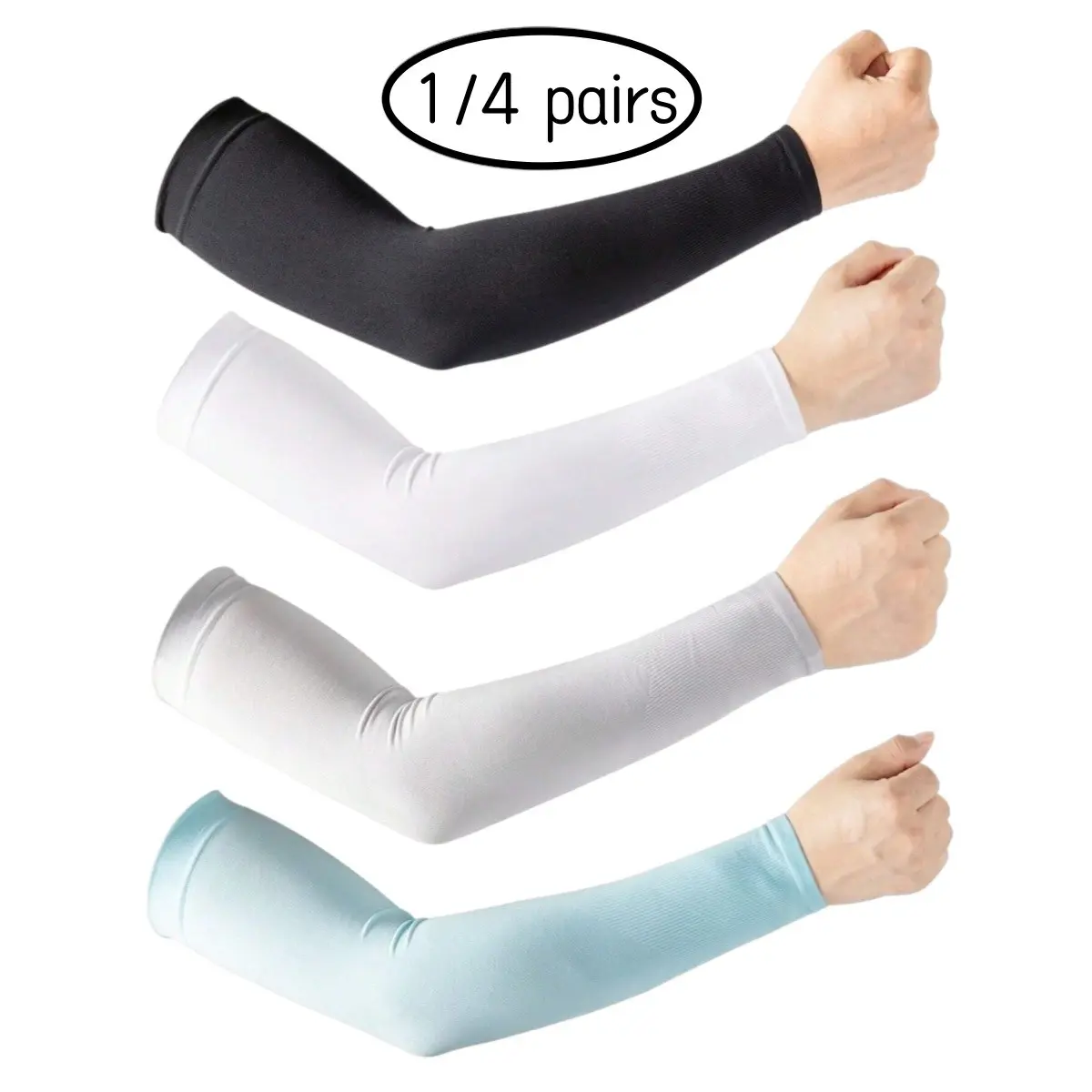 4 Pairs/1 Pair of Men's Arm Sleeves, Tattoo Covering, Cooling Sports Arm Sleeves for Basketball, Golf, Sun Protection, Uv Arm Sleeves, Cooling Compression Arm Sleeves Suitable for Men