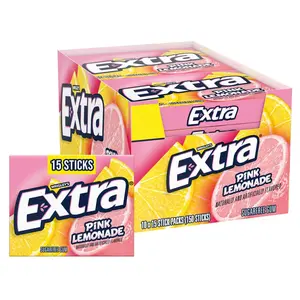 EXTRA Sugar Free Chewing Gum - Pink Lemonade - 150 Sticks (10 Packs)