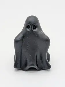 Black Obsidian Ghost Carving| About 2"-2.5"High x 1.5"-1.75"Wide| Halloween Decor