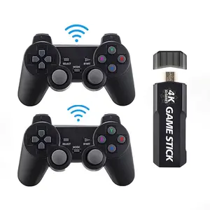 Retro Gaming Console 4K HD Output, Dual-Wireless Controllers, Compatible with Psp/ps1/gba, 128g Storage Capacity, Ideal for Nostalgic Gamers, Game Peripherals