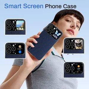 New HD Screen Fashion Phone Case, Customizable Video Live Wallpapers & Static Wallpapers, Real-Time Information Alerts, Photo Preview, Remote Shutter Control, Magnetic Charging, Full Phone Protection, Compatible with iPhone 13/14/15/16 & iPhone 17
