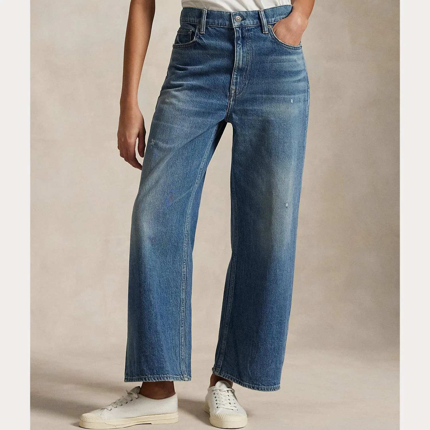 Polo Ralph Lauren - High-Rise Wide-Leg Crop Jean