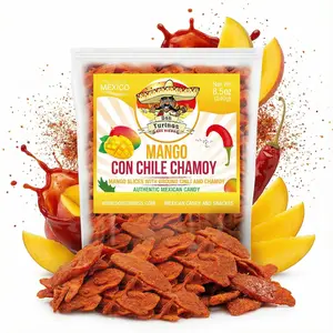 Chili Chamoy Mango Slices, 8.5 oz. Bag of Authentic Mexican Dry Fruit Candy, Sweet and Spicy Flavor, Fresh and Natural Dulce Mexicano, by Don Turinos