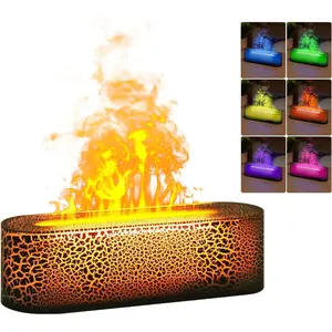 150ML Aroma Diffuser - 7-Color Flame Light, Auto Shut-Off, 3 Timer Modes, for Home, Office, Spa
