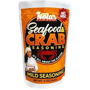 Miss Nola's Famous Handcraft Crab Boil Seasoning Mild Flavor Spice Powder with Cayenne Pepper Onion Garlic for Seafood Taffy Natural Low Fat Pack 5 oz