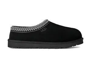 UGG Tasman II Slipper Black - Suede Upper Plush UGGpure Wool Lining Cushioned Insole Lightweight EVA Outsole Cozy Warmth Breathability