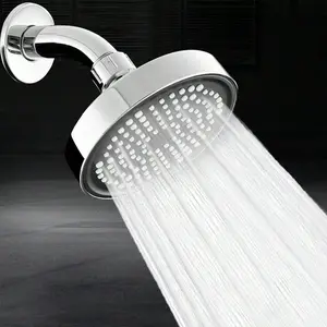 High Pressure Shower Head, 1 Count Powerful Bathroom with Strong Spray Stream & Silicone Nozzles, Universal Bathroom Accessories, High Pressure Showerhead