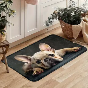 Adorable French Bulldog Dog Door Mat - Cute, Durable, Ideal for Pet Owners