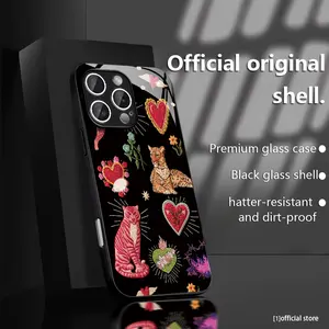 Animal with Heart Pattern Phone Case for iPhone 16 Pro Max, 15 Pro Max, 14 Pro, 13, 12, 11 Series - High Quality Shockproof Protective Cover, Halloween & Christmas Themed Case.