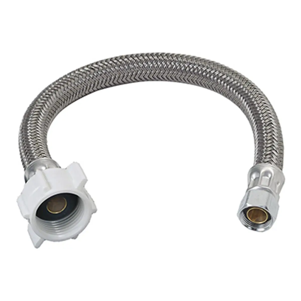 212 MAIN PSB856 12-in. Durable Toilet Water Supply Line, Flexible Hose with Brass Craft, Compression Ends, Engineered Polymer Braid, Flag Label