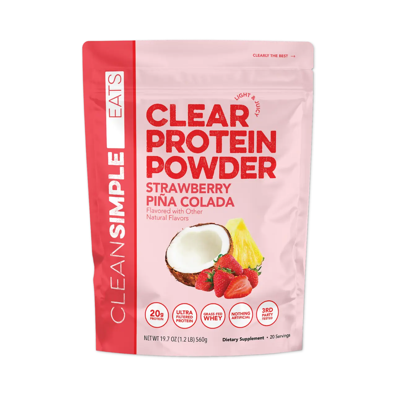 Clear Protein Powder: Strawberry Piña Colada (20 Serving) Clear Protein Powder: Strawberry Piña Colada (20 Serving)