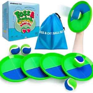 Upgraded Toss and Catch Ball Game Set - Indoor and Outdoor Games for Kids 3-12, Beach Sand Pool Water Toy Includes 4 Paddles 4 Sticky Balls, Great Birthday Easter Gifts for Boys Girls