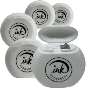 5 Pack Pre-Inked Premium Eyebrow Mapping String by Ink Permanent 100 M - 328 Ft Mapping Thread For Eyebrow Shaping For Microblading, PMU and Henna Procedures 20M each (White)