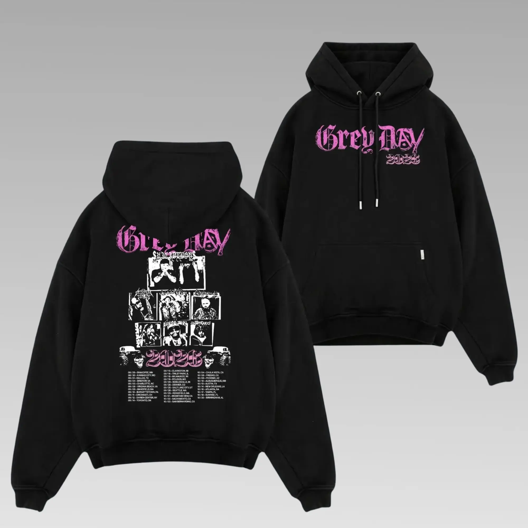 GreyDay 2026 Tour Pink Design Ver6 Hoodie,  G59 Merchandise, Rap Music Shirt, Pink G59 Merch - Unisex Rapper Clothing