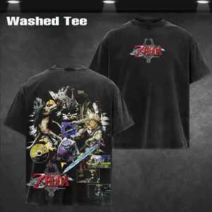 The Legend of Zelda: Twilight Princess v2 Hoodie ,Washed Tee 100% Premium Cotton Oversized Fit Pre-Washed Unisex Classic Top American Made