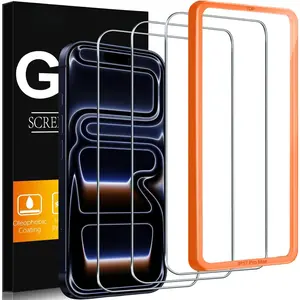 3 Pack Tempered Glass Screen Protector for  17 Pro Max, 9H Hardness, Bubble Free, Case Friendly