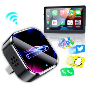 2026 Wieless CarPlay Adapter for iPhone CarPlay/Android Auto- Fast Connection,No Latency,Hands-Free Call, Carplay Dongle Connectivity Wireless Adapter Electronic Charger CarPlay Dongle