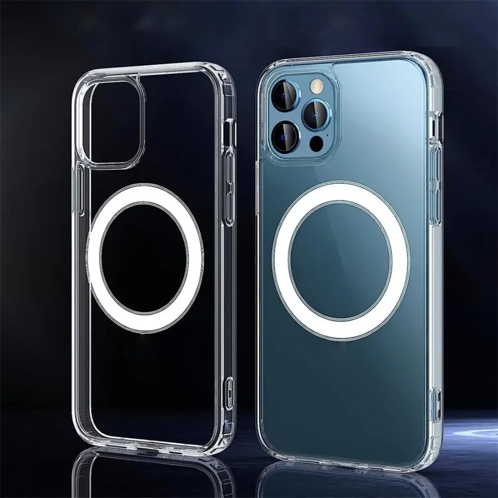 Magnetic Clear Decorative Phone Protector Cover, 1 Count Shockproof Case for iPhone 11 12 13 14 15 Pro Max Plus Cases, Phone Accessories, National Day