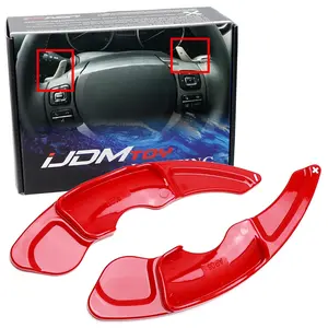 iJDMTOY Gloss Red Finish Larger Paddle Shifter Extensions For Lexus IS250 IS300 IS350 RC300 RC350 NX200t NX300 CT200h, etc