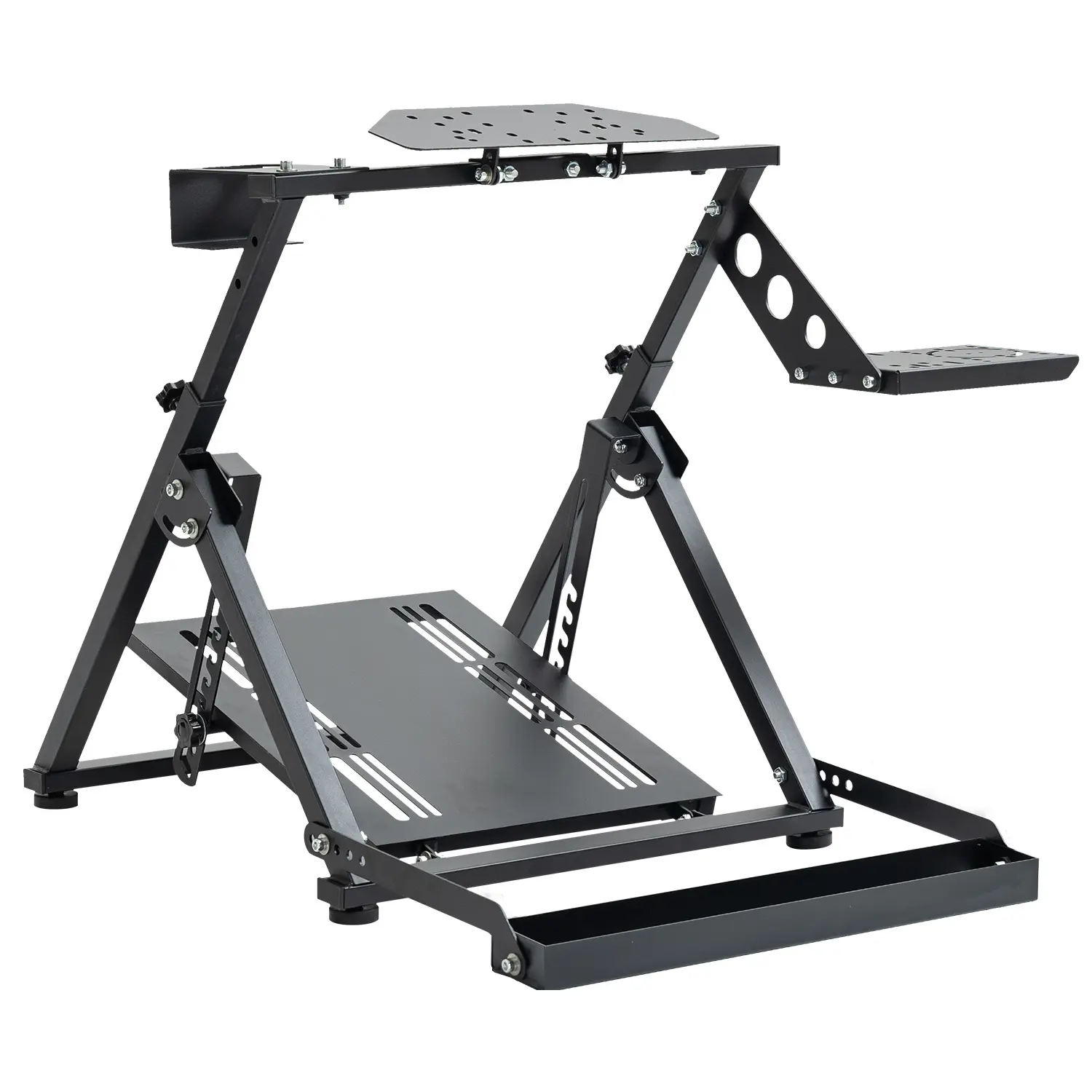 Supllueer Foldable Racing Wheel Stand with Seat Slot Fit for Logitech G25 G27 G29 G920 G923,Thrustmaster T248 T300RS T300 T500,Fanatec,Steering Wheel Stand,No Wheel,Shift,Pedals,TV