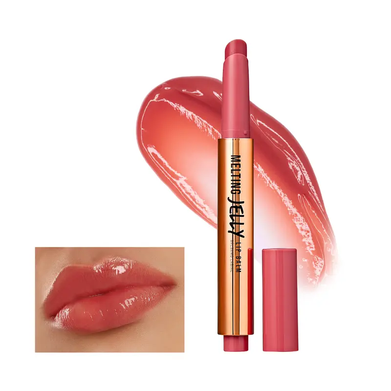 KISS NEW YORK Professional Melting Jelly Lip Balm, High Shine Glossy Lipstick, Plumping Effect Look, Lip Care, Hydrating Lip Gloss Makeup Moisturizer