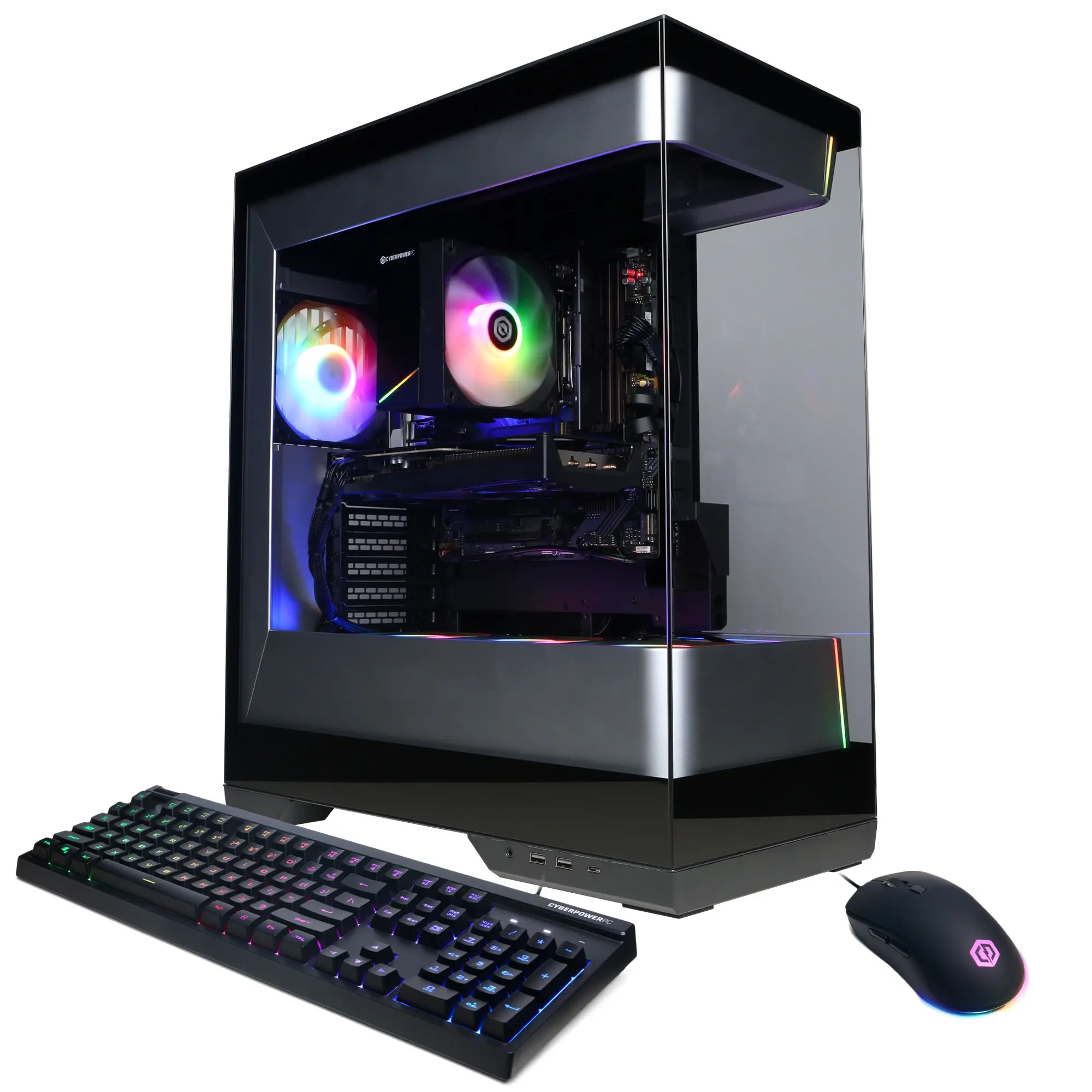 CyberPowerPC GMAI6300CPG Gaming PC, AMD Ryzen 5 5500, 16GB DDR4, Radeon RX 6500 XT 4GB, 1TB PCIe 4.0 NVMe SSD, WiFi/BT, RGB Gaming Keyboard/Mouse & Windows 11 Home