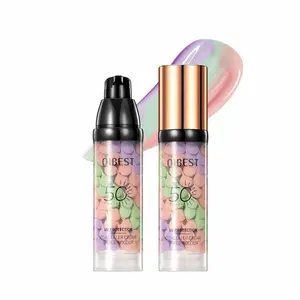 3-in-1 Color Correcting Facial Serum, Moisturizing Primer, , SPF 50 PA+++, Brightening Primer for Even Skin Tone, Oil Control & Refreshing, Purple, Pink & Green Tones Concealer Concealer Foundation Cosmetic Moisturize Moisturizer Hydrating