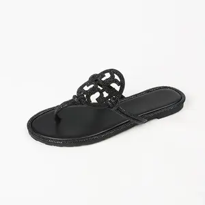 2025 Women's Rhinestone Flip Flops – Summer Beach Sandals |   Glitter Slippers for Women |   Plus Size Comfort Slides (EU/US Sizes) Footwear Walking Shoes Girl Tsinelas Flipflop