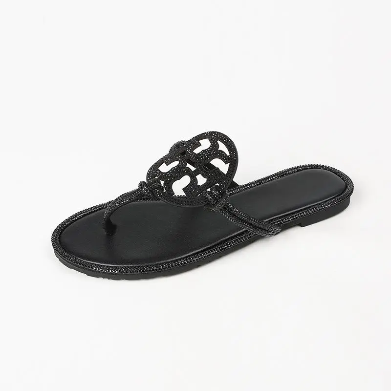 2025 Women's Rhinestone Flip Flops – Summer Beach Sandals |   Glitter Slippers for Women |   Plus Size Comfort Slides (EU/US Sizes) Footwear Walking Shoes Girl Tsinelas Flipflop