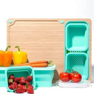 TidyBoard Quick & Easy Meal Prep System with Cutting Board, Teal