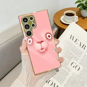 U-Usavich Phone Case Electroplated Metal Frame Phone Case for Samsung Galaxy S25 S24 S23 S22 S21 Ultra, Mirror Tempered Glass Back Cover, Slim Shockproof Anti-Scratch Matte Protective Case with Camera Protection