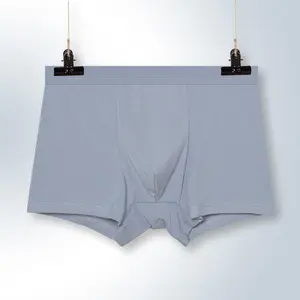 Men's Modal Solid Color Mid-Rise Sexy Boxer Briefs Comfortable Breathable Soft Underwear for Daily & Casual Wear