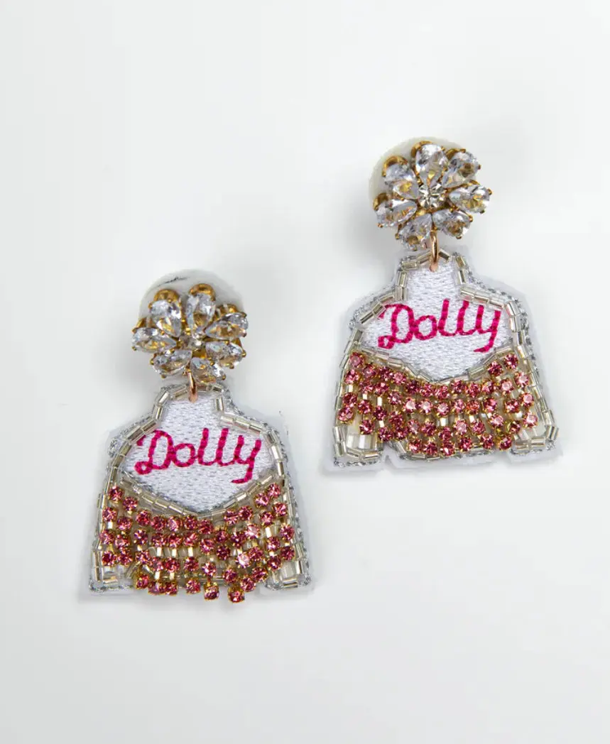 Dolly Yeehaw Jacket Earrings - Hypoallergenic Nickel Free Seed Bead Earrings 2" Height Perfect for Outfit Spices or Bride Tribe Gifts