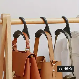 5pcs Bag hooks Japanese style bedroom wardrobes backpacks scarves multi-purpose arched hangers for storage