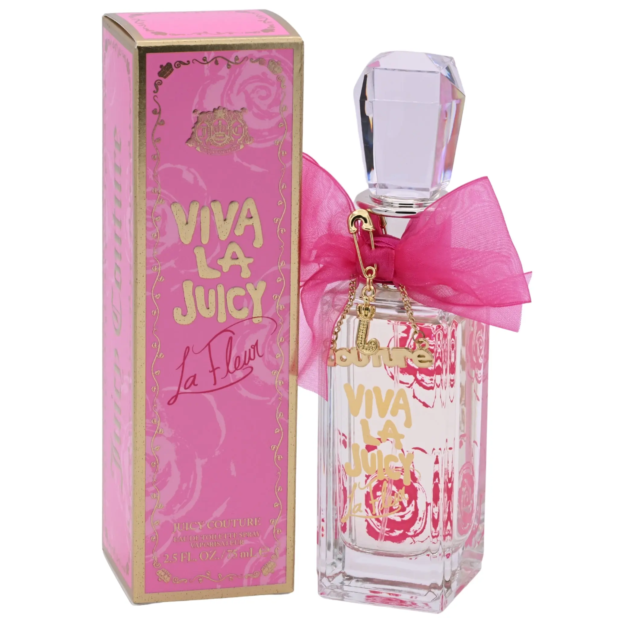 Juicy Couture Viva La Juicy La Fleur Eau de Toilette, Women's Perfumes with a Floral & Gourmand Vanilla Scent, Spray Perfume, 2.5 fl oz, Seductive Luxurious Scent, Fresh