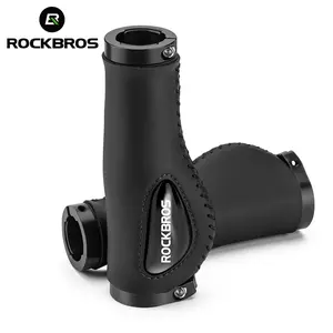 ROCKBROS Bike Handle Grips Ergonomics Design Soft Gel Dual Lock on Bicycle Handlebar Grips for Mountain MTB MBX Bike Electric Scooter