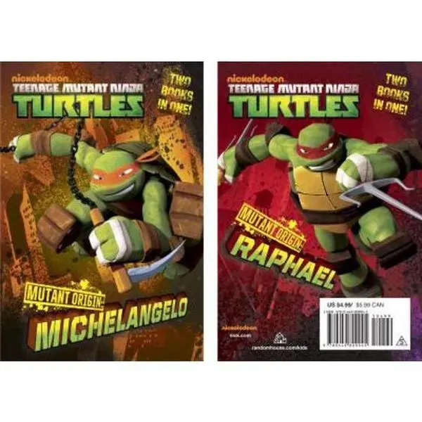 USED Book - Mutant Origin: Michelangelo/Raphael (Teenage Mutant Ninja Turtles) (Nickelodean Teenage Mutant Ninja Turtles) by Michael Teitelbaum (Paperback) - english