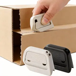 Mini Ceramic Mail and Box Opener 2-Pack, Safe Auto-Retract Cutter with Magnetic Back for Home, Office and Desk Use