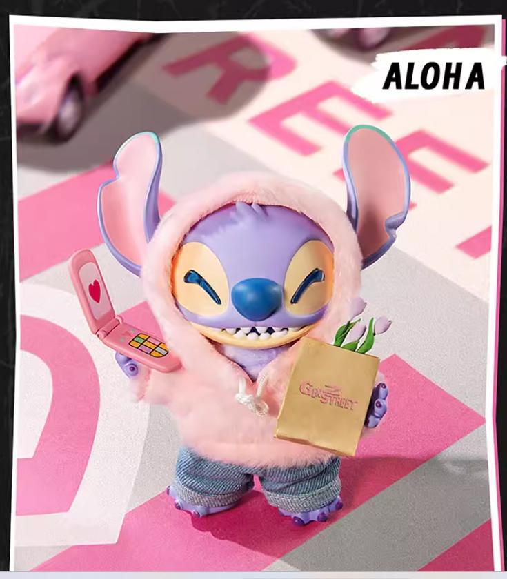 Disney Stitch Gen Z Street Style Blind Box Keychain Stylish Cyberpunk Urban Decor Soft Vinyl Plush Figure Mystery Bag Toy Kawaii Anime Collectible Gifts for Kids Teens Fans