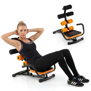Adjustable Ab Trainer Core Fitness Machine, 3 Level Abdominal Exercise Equipment with Padded Rollers, 220 LBS Capacity Multi-Functional Full Body Workout Trainer for Home Gym Strength Training fathersdaygift