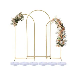 Maximum discount  Wedding Backdrop Set Of 3 6 6.6 7.2FT Metal Balloon Arch Stand For Party And Ceremony Arched Gold