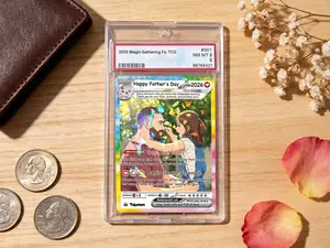 Personalized Father's Day Pokemon Card, Custom Birthday Photo Art Card, Wedding & Anniversary Photo to Holo Card, Gift For Dad, New Dad Gift