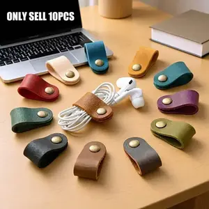 10pcs Data Line Earphone Cable Tie Straps, No Battery, Multiple Colors, Durable and Flexible, Ideal for Organizing Cables (random Color)